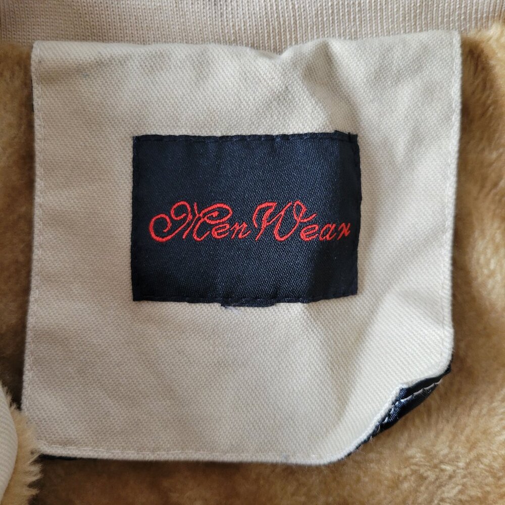 Vintage Men Wear Chore Coat Jacket, 100% Cotton, Lined, Insulated, Sm Zip Front - Picture 5 of 8